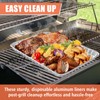 SafBbcue Disposable Grill Toppers 10 Pack Disposable Aluminum Foil Grill