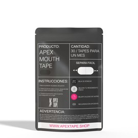 Apex Mouth Tape para Dormir - Cinta de Boca para Respirar por la Nariz - Mejor Recuperación y Sueño Profundo - Ideal para Atletas y Mejora del Rendimiento