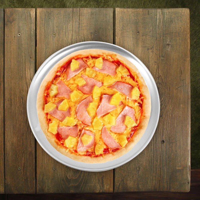 FRCOLOR Stainless Steel Pizza Pan with Holes Non-Stick Perforated Pizza