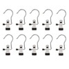 Pack of 10 Hooks with Clamp Stainless Steel Laundry Hooks