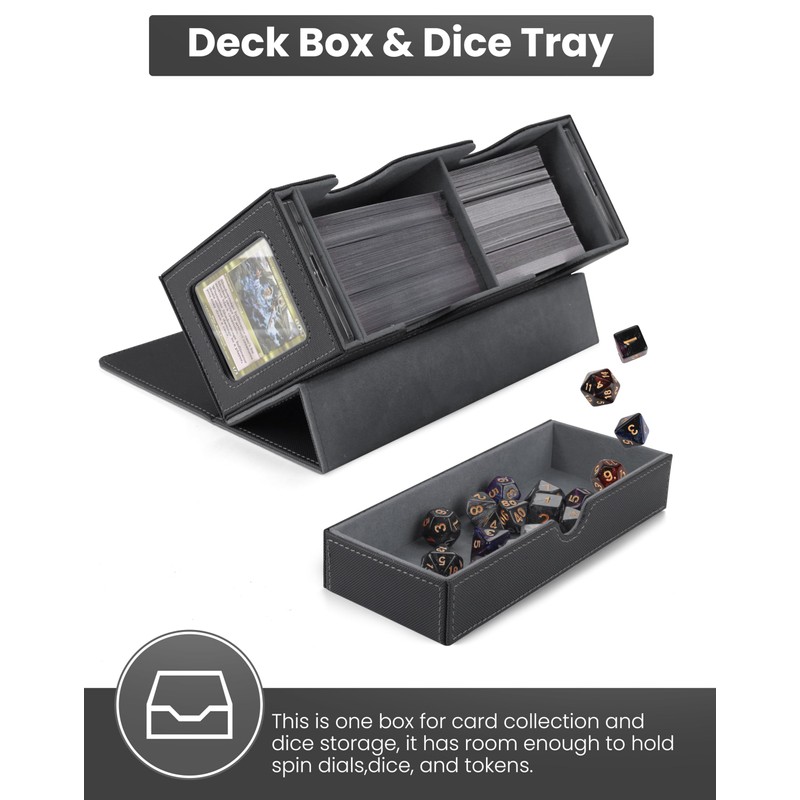 MRAUF MTG Deck Box with Double Commander Display and Dice
