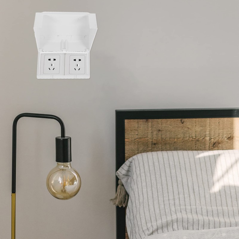 DOITOOL Cover Splash-Proof Waterproof Double-Position Security Light Protection White 20.2X12.1CM