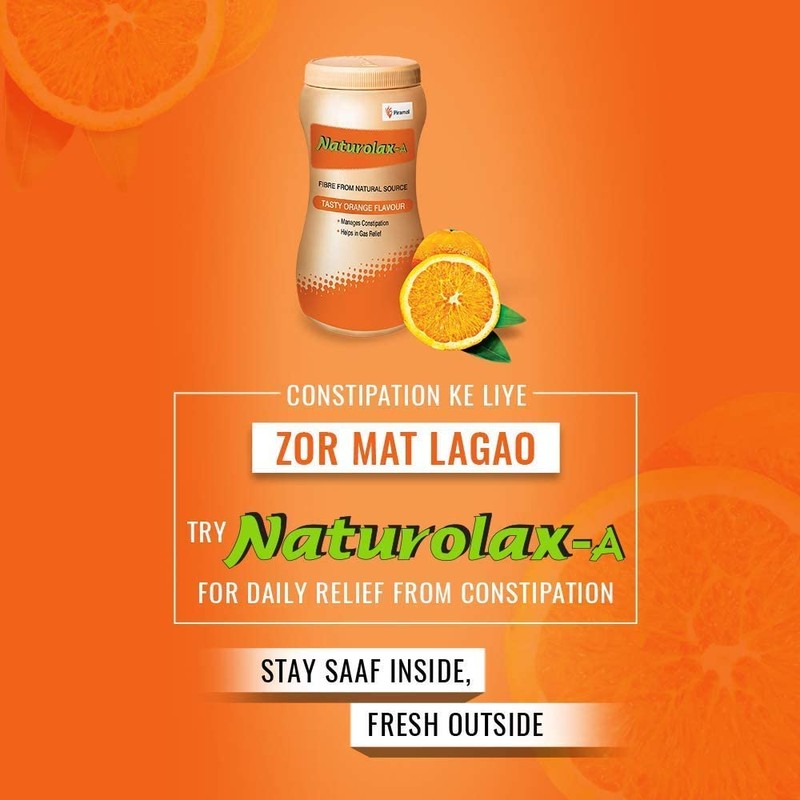 Kaxilu Naturix Naturolax-A Isabgol Husk Powder, Orange, 300 GMS