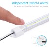 MICTUNING Interior LED Light Bar, 4PCS 12V 48 LEDs 6500K