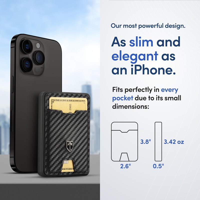 TRAVANDO Swype Slim Wallet for Men Metal RFID Blocking Mens
