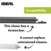 Ideal Security Heavy Screen and Storm Door Closer with Torsion