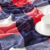 SOCHOW Flannel Fleece Blanket 127cm×150cm, All Season Plaid Red/Blue Blanket