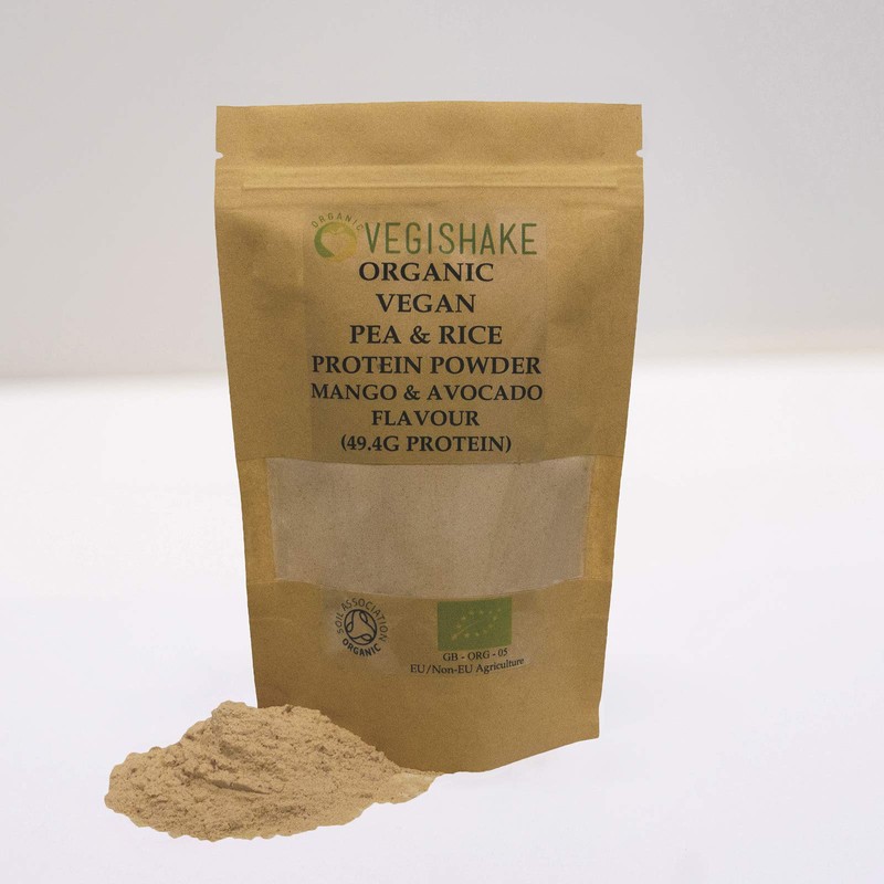Organic Vegan Pea & Rice Protein Powder Protein Rich ECAA