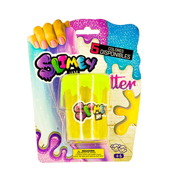 Slimey Jam. Slimes Glitter, No Manchan La Ropa (Amarillo)