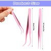Tweezers for Crafting, 2 PCS Stainless Steel Sticker Tweezers Kit