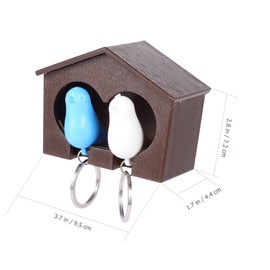 Outanaya Bird Nest Key Holder Wall Key Hanger Hooks Ring Birdhouse Keychain for Home Decor Random Color
