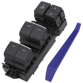 Obaee Main Window Switch Power Control Button Driver Side Compatible with 2019-2021 Toyota RAV4 XA50，2018-2021 Toyota CHR Replacement OEM84040-02180 84040-0R020 84040-F4060 Bule Light