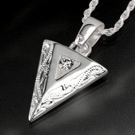 Leilani Hawaiian Jewelry Arrow Pendant Necklace, Silver 925, Cubic Zirconia