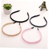 Baluue 4pcs Women's Beaded Headbands Black Navy Hair Accessories for