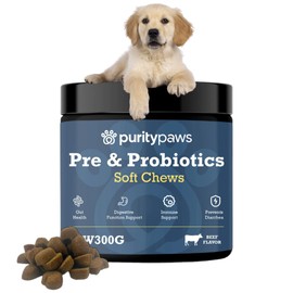 Ultimate Probiotics for Dogs - Gut Health & Calming Tablets, Yeast Infection & Diarrhea Treatment, Kolin & Fibre, Pre and Probiotic Supplements.