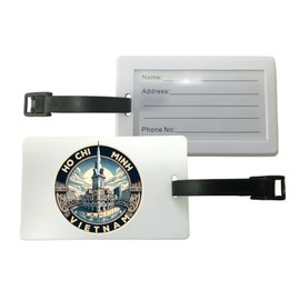 Ho Chi Minh City Vietnam Travel Souvenir Destination Luggage Tag 2-Pack