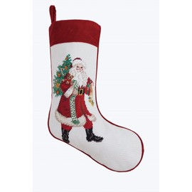 Peking Handicraft Embroidered Needlepoint Stockings Jingle Claus, 18-inch Height, Home, Indoor