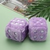 ECSiNG Car Hanging Furry Dice Soft Ornament With Suction Cup