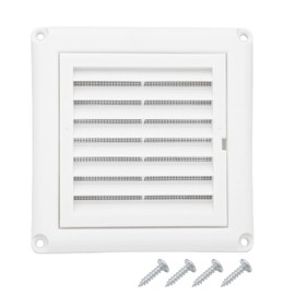 4" Louvered Dryer Vent Cover by Vypart - Exterior Wall Air Vent Cap Replacement with Fabric Fine Screen, Soffit Vent Cover Outdoor/Outside with 4 Screws,Easy Install