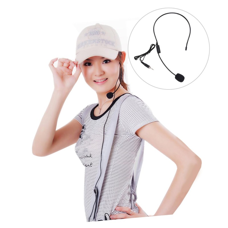 FRCOLOR 4PCS Head Mounted Microphone with Voice Amplifier Wired Earhook