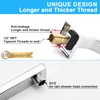 Square Shower Head Extension Arm with Flange 16.5 Inch Extra