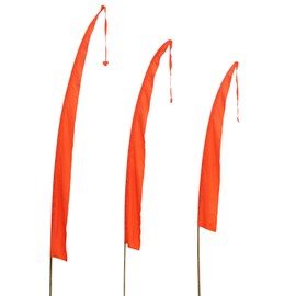 DEKOVALENZ - Sanur Bali Flag, Fabric without Pole, Various Colours and Lengths Flag Length: 4 Metres, Colour: Orange