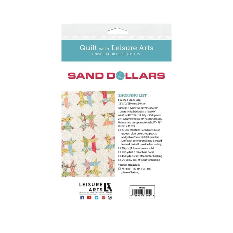 Leisure Arts Sand Dollars Quilting Pattern