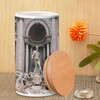 Fabulous Ceramic Pot with Lid Bamboo - View of Rome