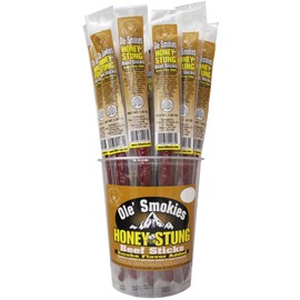 Buffalo Bills Honey Stung Ole Smokies - 15 Wrapped Beef Sticks Per Tub
