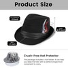 Simplicity Men's Women's Manhattan Structured Gangster Trilby Fedora Hat -