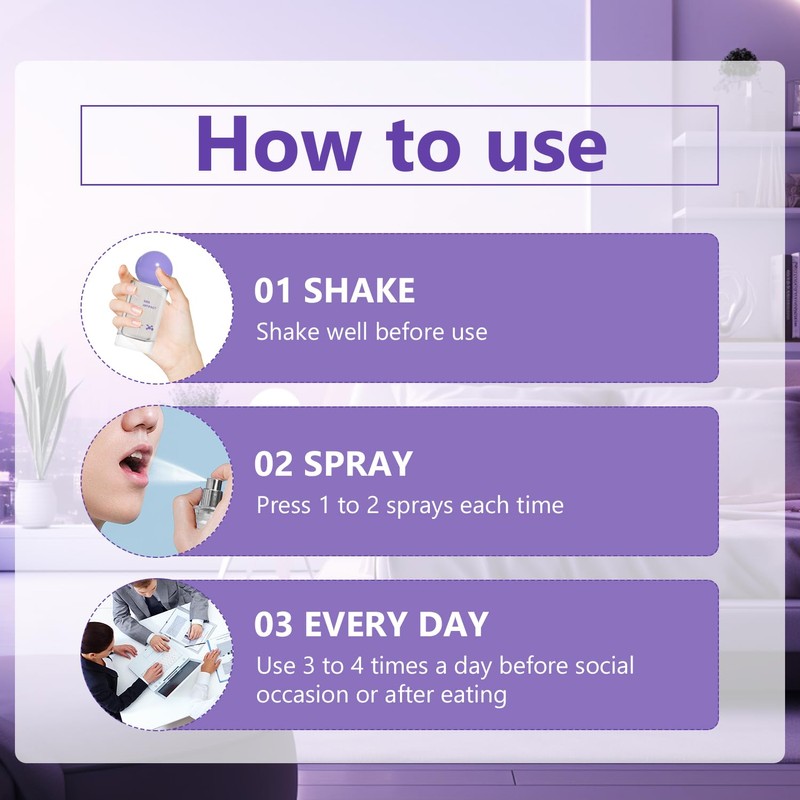 2Pcs Probiotic Oral Spray for Long-Lasting Freshness, Alcohol-Free Oral Spray