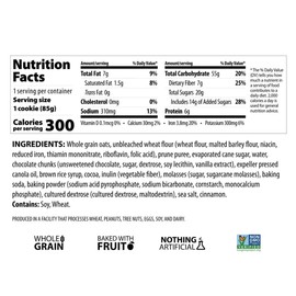 Erin Baker's Breakfast Cookies, Double Chocolate, Whole Grain, Non-GMO, 3 Ounce (Pack of 12)