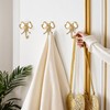 Bow Hook for Wall Decorative Bowknot Hook Gold Coat Hooks
