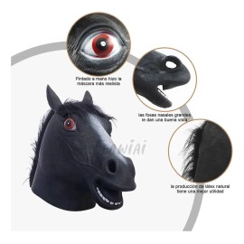 Máscara Halloween Disfraz Cabeza Caballo Fiesta Broma Harlem Para Fiesta,carnaval,cosplay,máscara Halloween Unisex