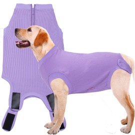Wabdhaly Recovery Suit for Dogs,Dog Cone Alternative Zipper Surgery Suit Female Spay,Soft Dog Surgery Suit for Anti Licking,Breathable Surgical Suit for Dogs Female Spay