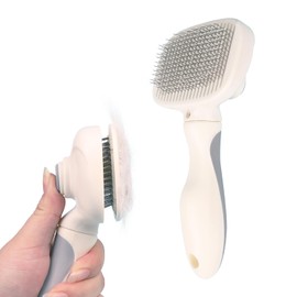 PAKEWAY Cat Brush, Self Cleaning Slicker Brush, Dog Brush for Shedding, Cat Grooming Brush, Pet Brush Gently Removes Mats Tangled & Tangled Hair
