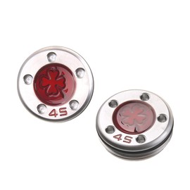 GOOACTION 2PCS Golf Custom Putter Weights Red Four-Leaf Lucky Clover Pattern 45g Compatible with Select Newport Studio Design California GoLo Futura X Series Putter Clubs
