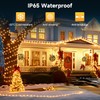 Solar String Lights, 2 Pack 33Ft Total 200LED Solar Christmas