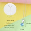 LOCIBLO March Birthstone Necklaces for Women 925 Sterling Silver Love