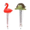 AIXXCUVQ Innovative Pool Thermometer with Flamingo Outdoor and Indoor Hot