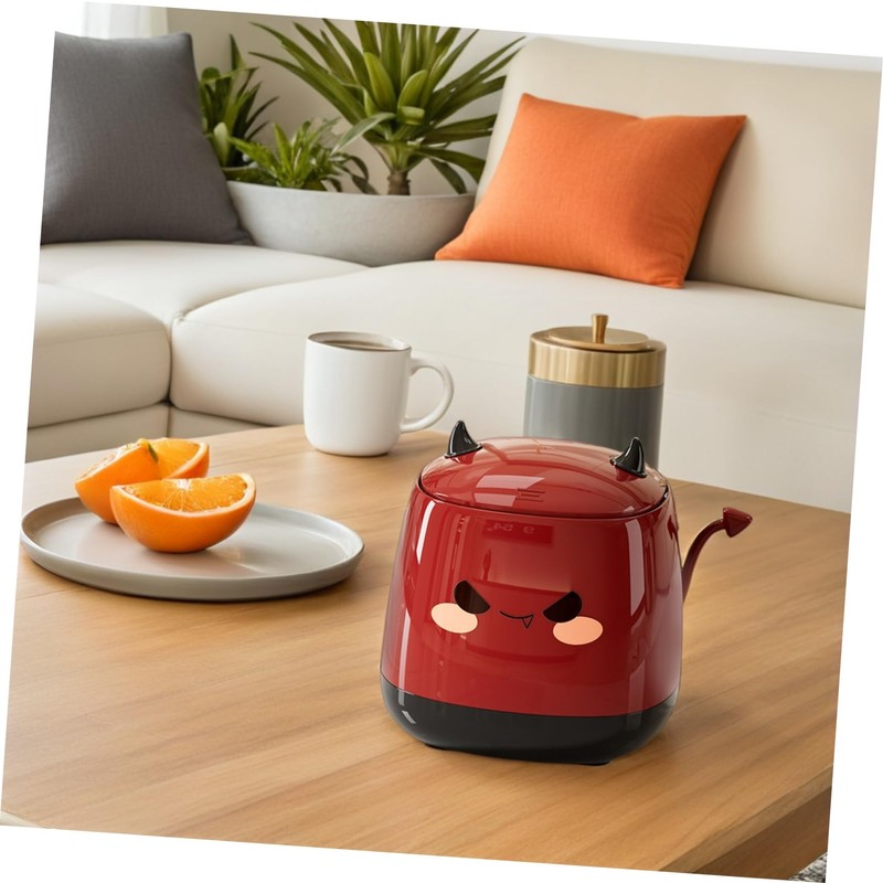 Ipetboom Cute Desktop Trash Can Mini Press Top Wastebasket for