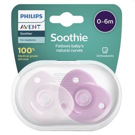 Avent Soothie 0-6 Months Pink 2 Pack