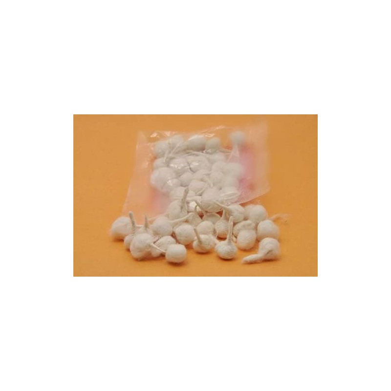 SATVIK 200 Pcs Handmade Pure Cotton Round Wicks for Pooja