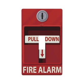 Fire Alarm Cool Funny Light Switch Cover Decorative Single Toggle 1 Gang Wall Plate Vintage Outlet Cover for Teens Room Fun Novelty Gift Kitchen Accessories Decor Bedroom