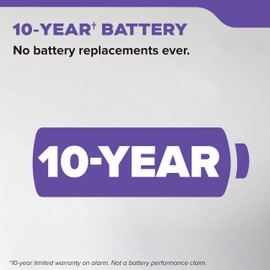 Kidde Smoke & Carbon Monoxide Detector, 10-Year Battery Powered, Voice Alerts, LED Warning Light Indicators, 2 Pack