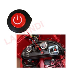 2 Pcs Power Button Switch Push Start Replacement Parts for Kids Ride On Toy Car Electric Wheels Trax Replacement Part Powered Switch Jeep SUV Trax Truck