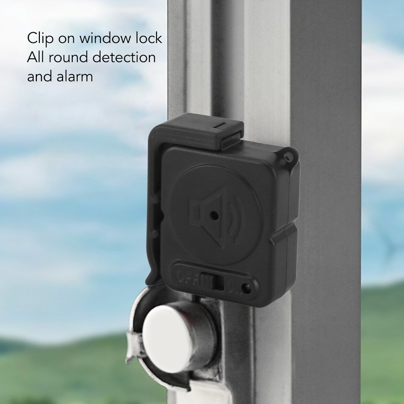 2pcs Door Handle Alarm Anti Theft Vibration Triggered Portable Door