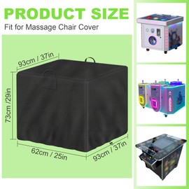 Arcade Table Cover, Arcade Games Machine Cover,600D Oxford Game Table Protector fits for 29-Inch Tall Arcade1Up PAC-MAN Arcade Machine,Waterproof & Dust-Proof ,Black,36.6*24.4*28.7inch