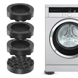 Washing Machine Vibration Pads, 4pcs Anti Vibration Pads for Washing Machine Shock Absorber, Non-slip Washing Machine Feet Noise Cancelling for Dryer, Washing Machine, Dishwasher, Refrigerator, Treadm