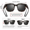 URUMQI Sunglasses for Glasses Wearers Women's UV400 Protection Anti-Glare Over-Top